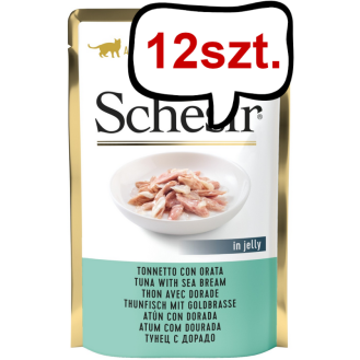 Schesir Adult Tuna&Seabream in Jelly Mokra Karma dla kota op. 50g Pakiet 12szt.