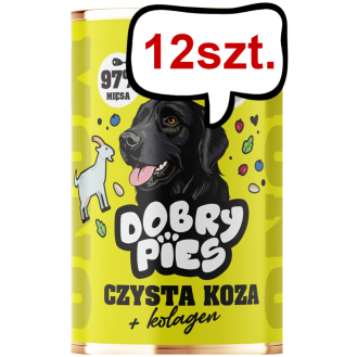 Dobry Pies Monoprotein Adult Czysta koza Mokra karma dla psa op. 400g Pakiet 12szt.
