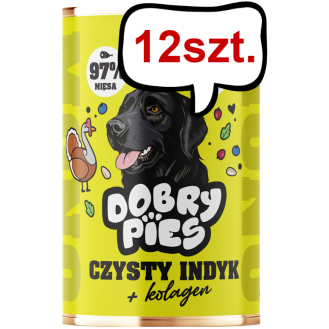 Dobry Pies Monoprotein Adult Czysty indyk Mokra karma dla psa op. 400g Pakiet 12szt.