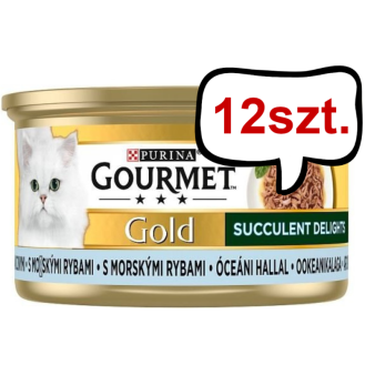 Gourmet Gold Adult Succulent Delights Ryby oceaniczne w sosie Mokra Karma dla kota op. 85g Pakiet 12szt.
