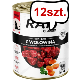 Rafi Classic Dog Wołowina Mokra Karma dla psa op. 800g Pakiet 12szt.