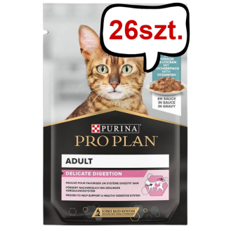 Pro Plan Cat Delicate Adult Ryby oceaniczne Mokra Karma dla kota op. 85g Pakiet 26szt.