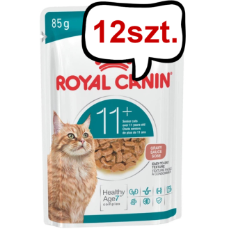 Royal Canin Senior 11+ w sosie Mokra Karma dla kota op. 85g Pakiet 12szt.