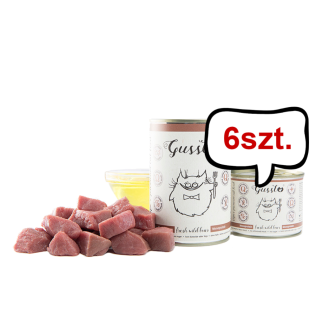 Gussto Fresh Wild Boar Mokra Karma dla kota op. 400g Pakiet 6szt.