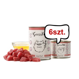 Gussto Fresh Beef Mokra Karma dla kota op. 200g Pakiet 6szt.