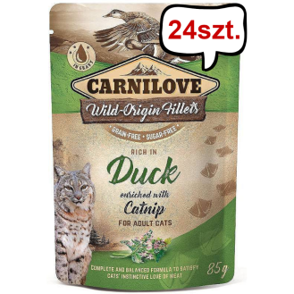 Carnilove Adult Duck&Catnip Mokra Karma dla kota op. 85g Pakiet 24szt.