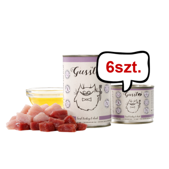Gussto Fresh Turkey&Duck Mokra Karma dla kota op. 400g Pakiet 6szt.