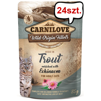 Carnilove Adult Trout&Echinacea Mokra Karma dla kota op. 85g Pakiet 24szt.