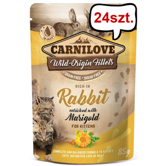 Carnilove Kitten Rabbit&Marigold Mokra Karma dla kociąt op. 85g Pakiet 24szt.