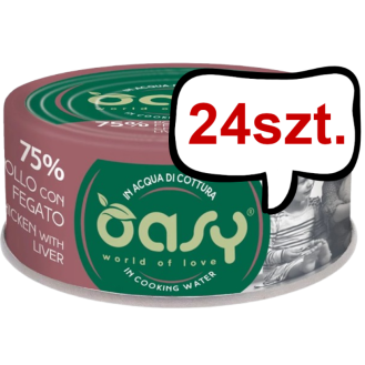 Oasy Adult More Love Chicken with Liver Mokra Karma dla kota op. 70g Pakiet 24szt.