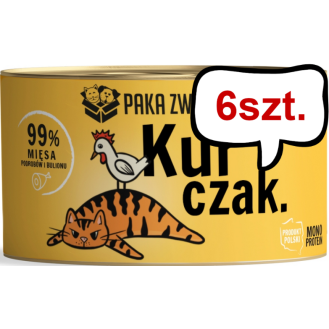 Paka Zwierzaka Kurczak Mokra karma dla kota op. 200g Pakiet 6szt.