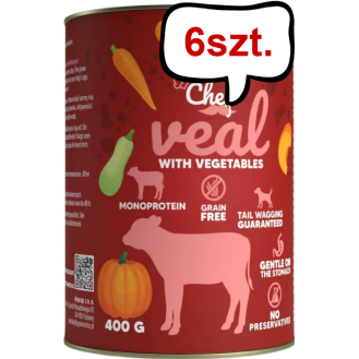 Syta Micha Chef Veal Mokra Karma dla psa op. 400g Pakiet 6szt.