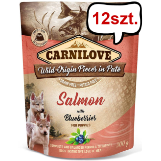 Carnilove Puppies Salmon&Blueberries Mokra Karma dla szczeniaka op. 300g Pakiet 12szt. SASZETKA