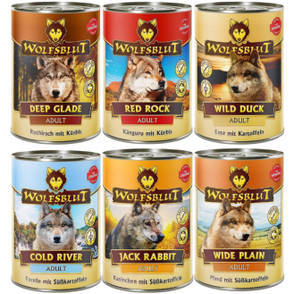 Wolfsblut Pakiet degustacyjny Mokra Karma dla psa op. 6x395g