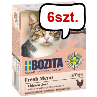 Bozita Adult Wątróbka z kurczaka w sosie Mokra Karma dla kota op. 370g Pakiet 6szt.
