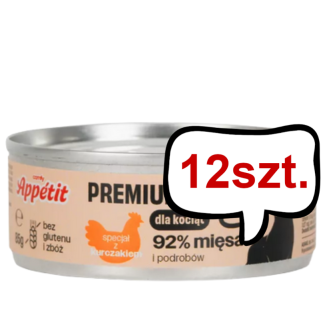 Comfy Appetit Premium Kitten Mousse z Kurczakiem Mokra karma dla kociąt 85g Pakiet 12szt.