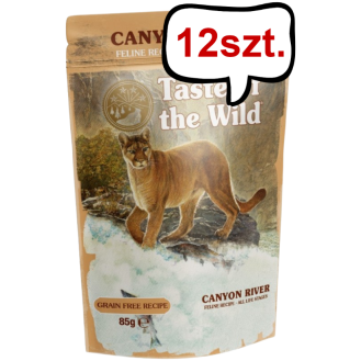 Taste of the Wild Canyon River Mokra Karma dla kota op. 85g Pakiet 12szt.