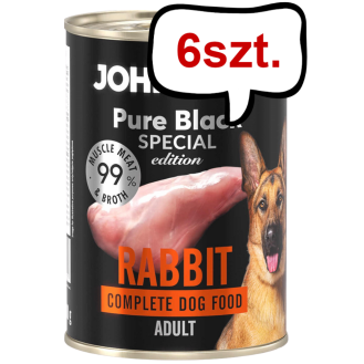 John Dog Pure Black Special Edition Adult Rabbit Mokra Karma dla psa op. 400g Pakiet 6szt.