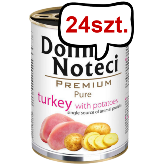 Dolina Noteci Premium Pure Turkey with Potatoes Mokra Karma dla psa op. 400g Pakiet 24szt.