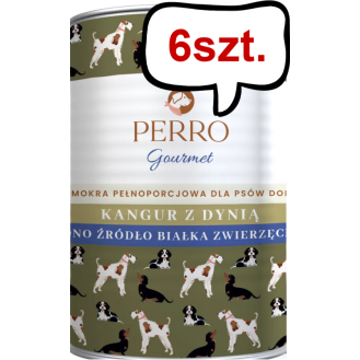Perro Gourmet Adult Kangur z dynią Mokra Karma dla psa op. 400g Pakiet 6szt.