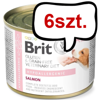 Brit Veterinary Diet Hypoallergenic Salmon&Pea Mokra Karma dla psa op. 200g Pakiet 6szt.