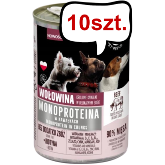 Pet Republic Adult Monoproteina Wołowina Mokra Karma dla psa op. 400g Pakiet 10szt.