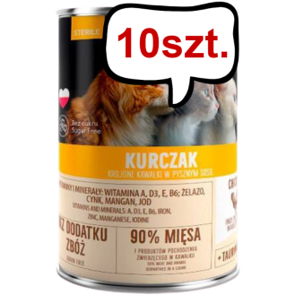 Pet Republic Adult Sterile Kurczak Mokra Karma dla kota 400g Pakiet 10szt.