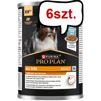 Purina Pro Plan Adult Fish Mokra Karma dla psa op. 400g Pakiet 6szt. + Pokrywka GRATIS WYPRZEDAŻ