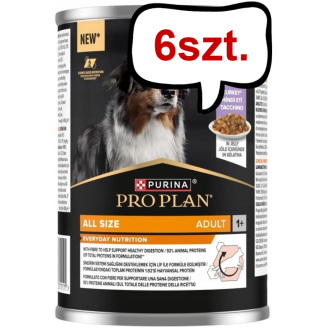 Purina Pro Plan Adult Turkey Mokra Karma dla psa op. 400g Pakiet 6szt. + Pokrywka GRATIS