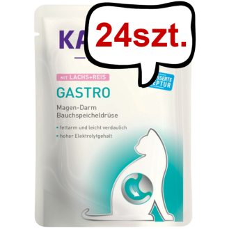 Kattovit Feline Diet Gastro z łososiem i ryżem (Lachs+Reis) Mokra Karma dla kota op. 85g Pakiet 24szt.