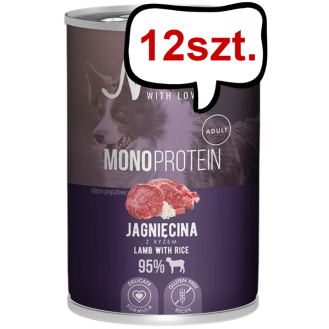 Nekko Monoprotein Adult Jagnięcina Mokra Karma dla psa op. 400g Pakiet 12szt.