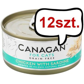 Canagan For Cats Chicken with Sardine Mokra Karma dla kota op. 75g Pakiet 12szt.