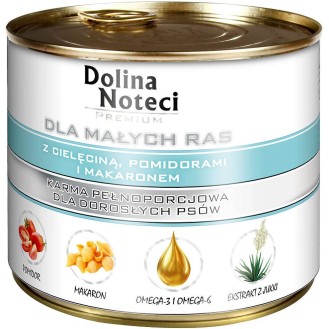 Dolina Noteci Premium Adult Small Cielęcina z pomidorami i makaronem Mokra Karma dla psa op. 185g