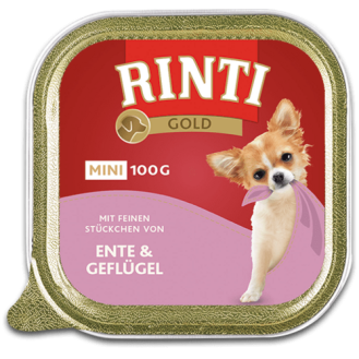 Rinti Gold Mini Kaczka z drobiem (ente&geflugel) Mokra Karma dla psa op. 100g