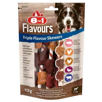8in1 Gryzak Triple Flavour Skewers dla psa op. 113g