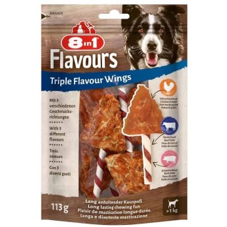 8in1 Gryzak Triple Flavour Wings dla psa op. 113g