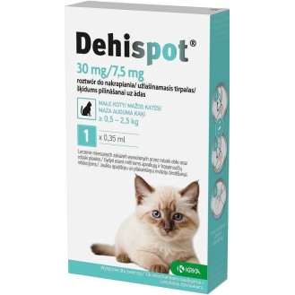 KRKA Dehispot Krople na robaki i pasożyty dla kota o wadze 0.5kg-2.5kg op. 1 pipeta