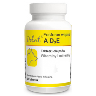 Dolvit Preparat wzmacniający Fosforan wapnia AD3E dla psa op. 90 tabletek