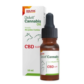 Dolvit Preparat Uzupełniający Cannabis Oil CBD 6,6% dla psa i kota poj. 10ml