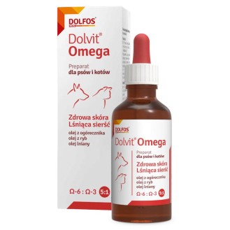 Dolvit Preparat na skórę i sierść Omega dla psa i kota poj. 50ml
