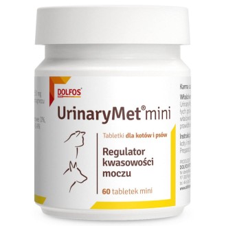 Dolfos Preparat na drogi moczowe UrinaryMet MINI dla psa i kota op. 60 tabletek