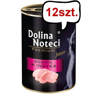 Dolina Noteci Premium Kitten Bogata w Indyka Mokra Karma dla kociąt op. 400g Pakiet 12szt.