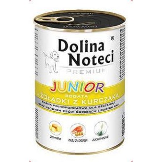 Dolina Noteci Premium Junior Żołądki Kurczak Mokra Karma dla szczeniaka op. 400g