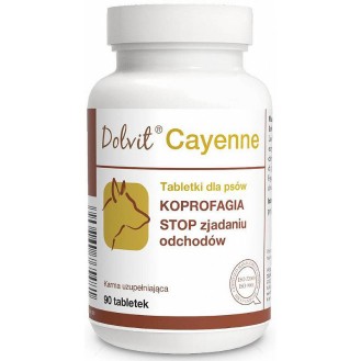 Dolvit Preparat zniechęcający do zjadania odchodów Cayenne dla psa op. 90 tabletek