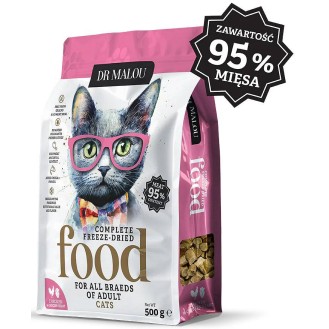 Dr Malou Kurczak z kurzymi sercami Liofilizowana Karma dla kota op. 500g