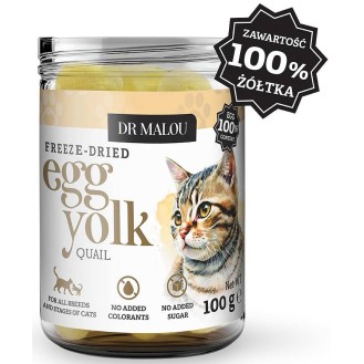 Dr Malou Przysmak Żółtko przepiórcze dla psa i kota op. 100g