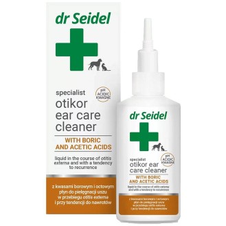 Dr Seidel Otikor z kwasami borowym i octowym Płyn do uszu dla psa i kota poj. 75ml