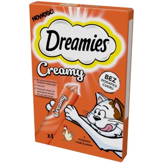 Dreamies Creamy Przysmak z kurczakiem dla kota op. 4x10g