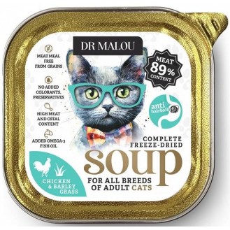 Dr Malou Soup Chicken&Barley Grass Liofilizowana Karma dla kota op. 12g