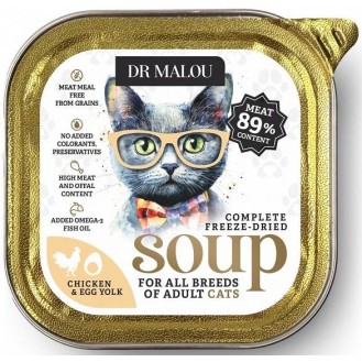 Dr Malou Soup Chicken&Egg Yolk Liofilizowana Karma dla kota op. 12g